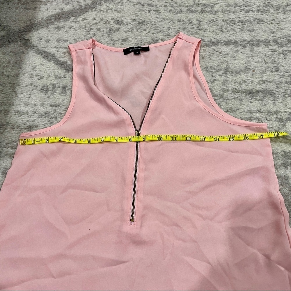 Ambiance Light Pink Zip Up Tank Top - Picture 8 of 9